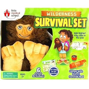 Little Medical School Wilderness Survival Play Set & Bigfoot Adventure Plush Toy